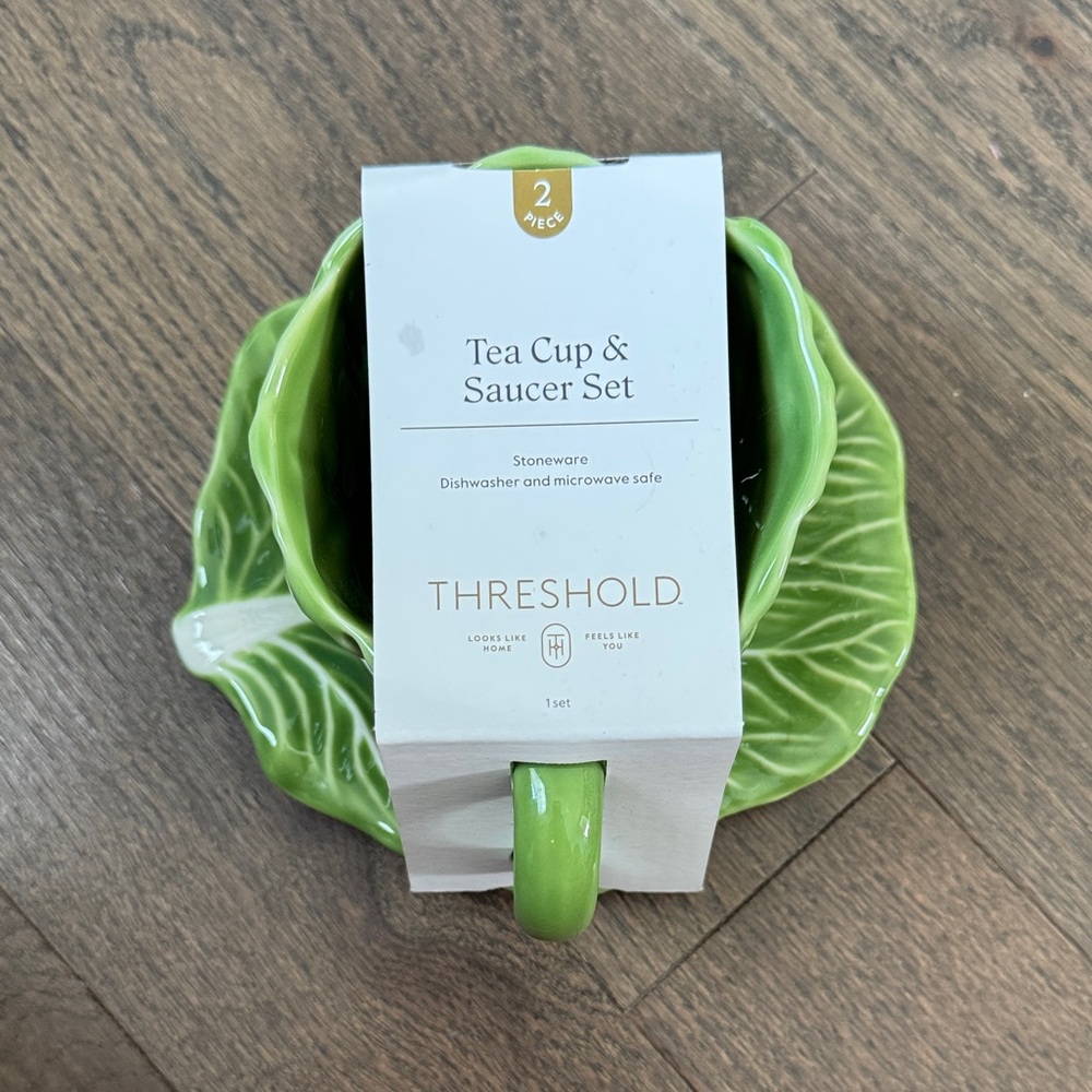 Threshold Leafy Green Tea Cup and Saucer Set